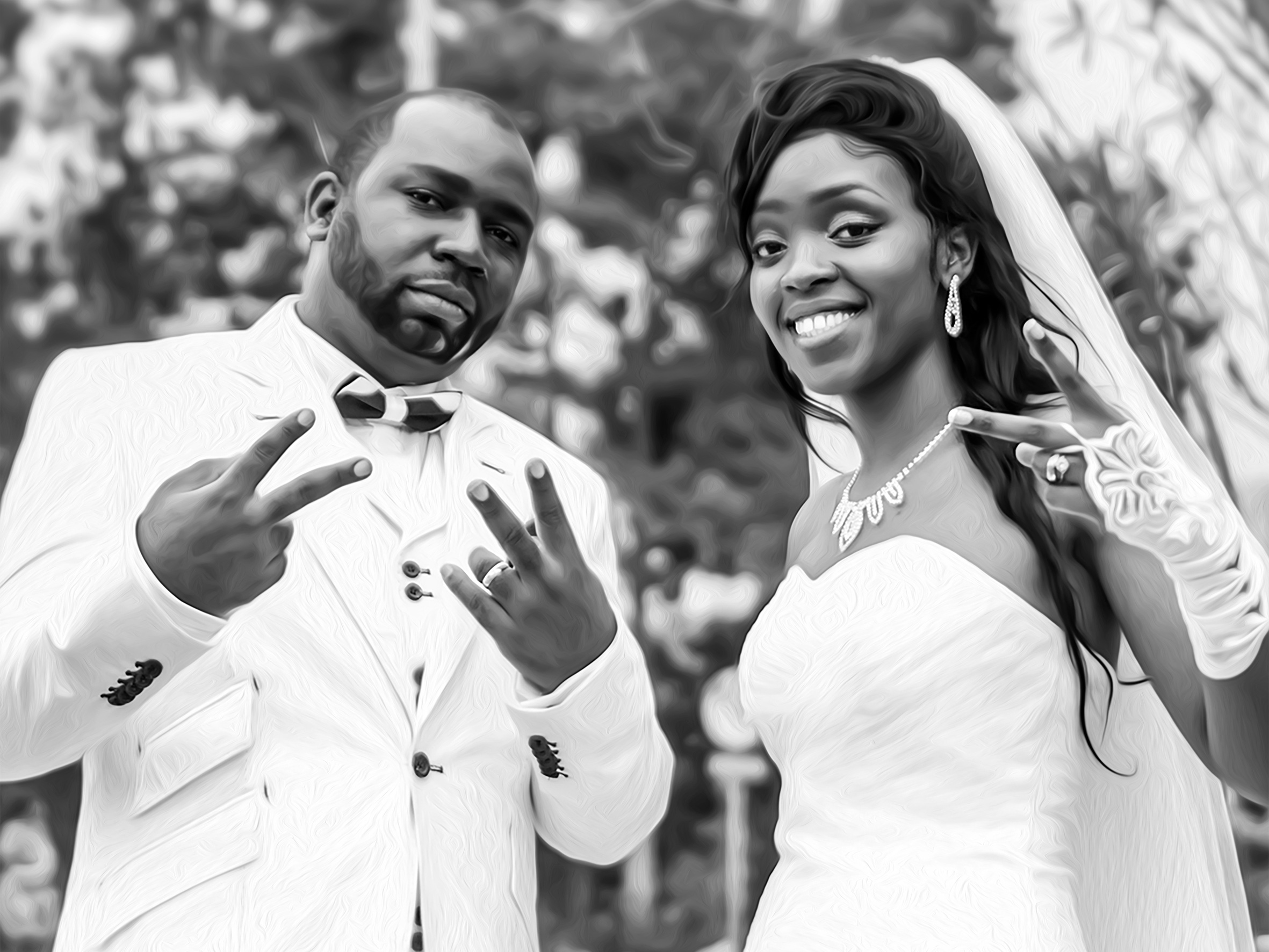 Wedding Photography by ArtMinders, Young Couple, Black and White, Portrait